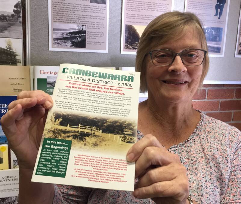 HISTORY: Shoalhaven Historical Society president and Cambewarra resident Lynne Allen with a copy of Cambewarra Village and District (C.1830) booklet.
