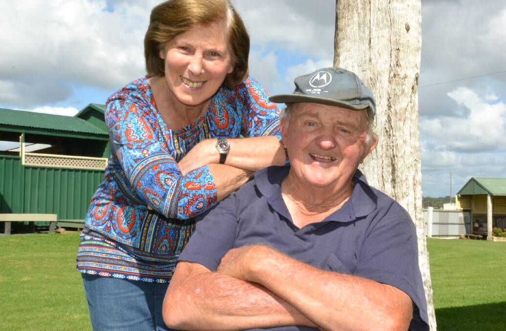 SHOW WILL GO ON: Owen and Thelma Ison in finer times at their Terara property which this weekend is again hosting the Terara Country Music Campout, despite the wet weather.