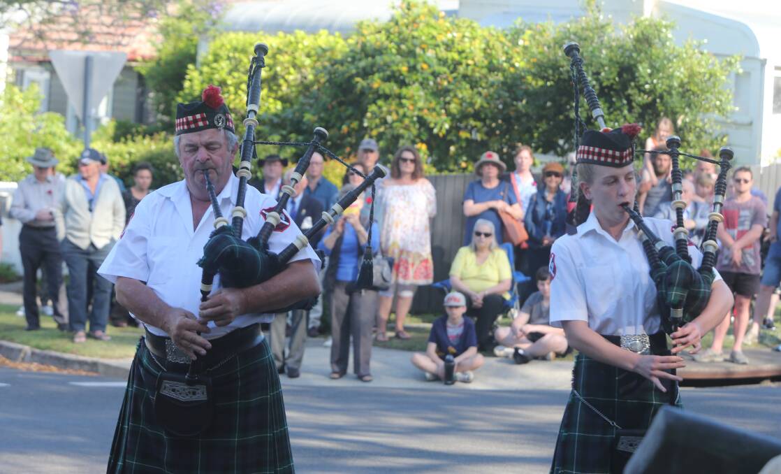RESPECT: Shoalhaven City Pipes and Drums members will play Battle O'er at the Nowra Showground war memorial this Saturday from 9.30am to mark the 75th anniversary of Victory in the Pacific.