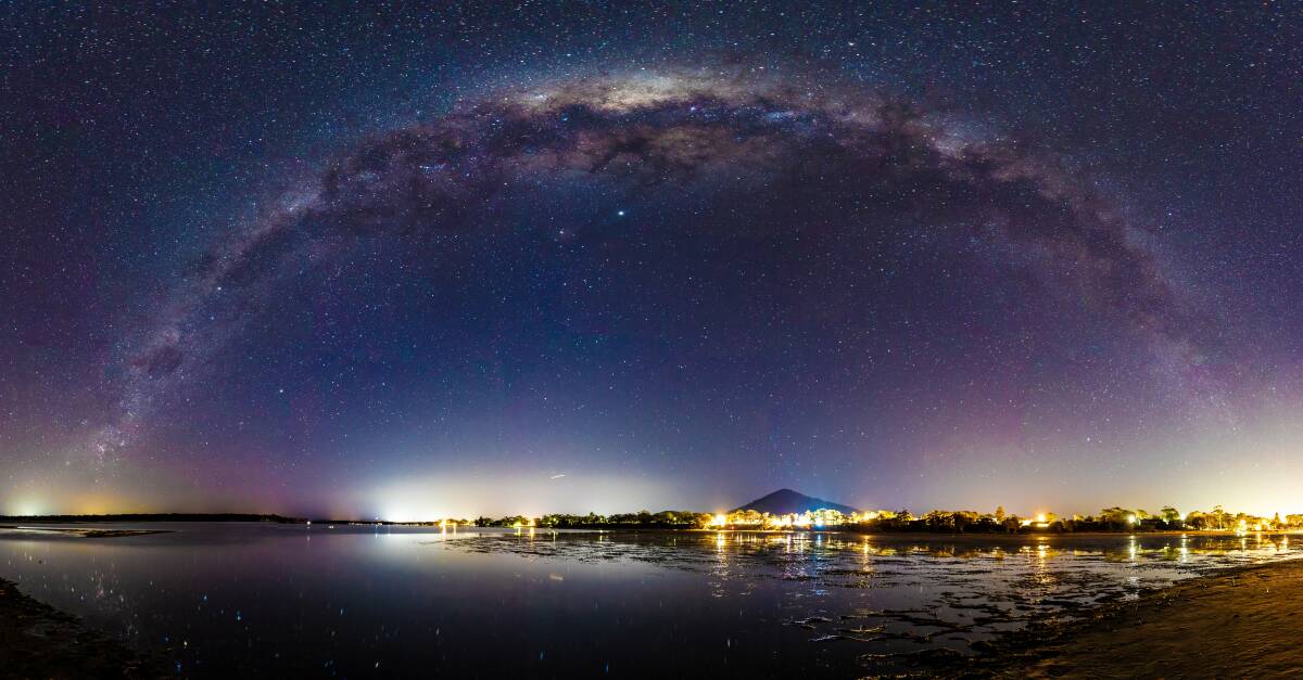 STUNNING: One of Aaron Grays beautiful astro photographs of Shoalhaven Heads.
