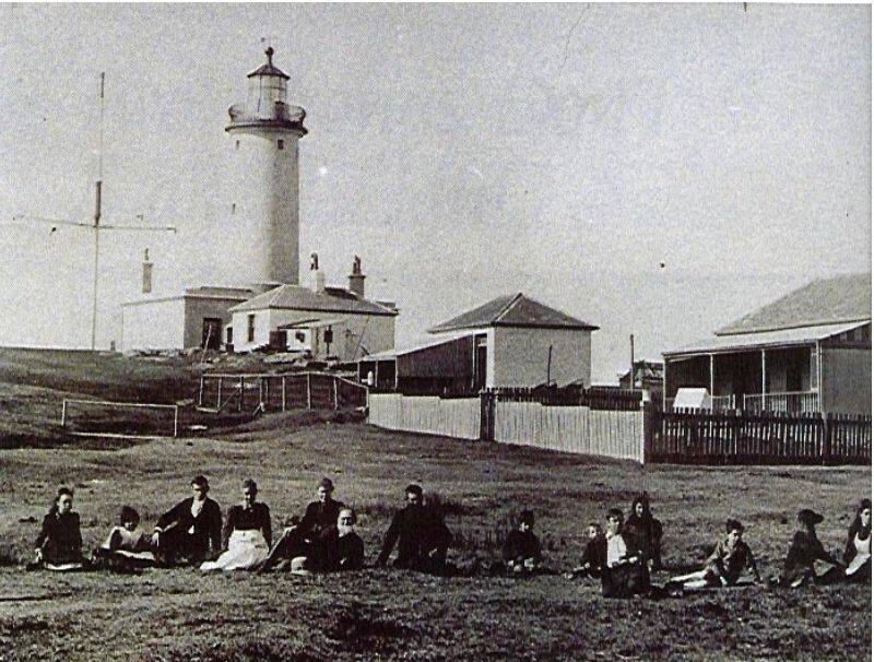 Shoalhaven artist Samuel Elyard visited Cape St George Lighthouse several times in the 1870s. The families in this photo are believed to be members of the Gibson, Parker and Bailey families. Photo: Lady Denman Heritage Complex
