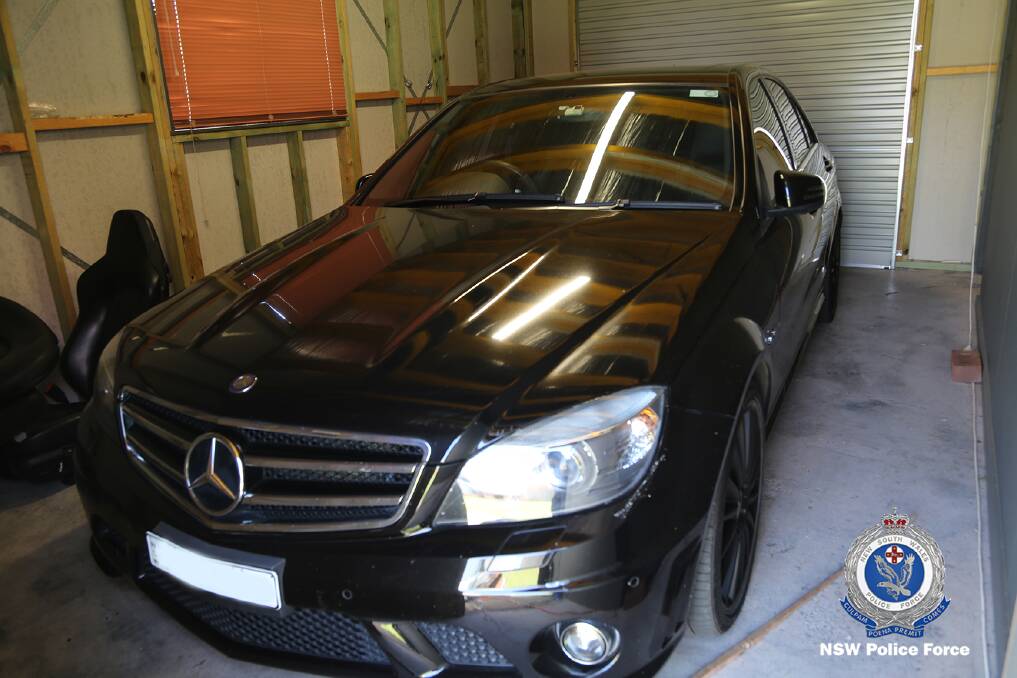 A Mercedes police seized at Callala during raids in Febriary 2019.
