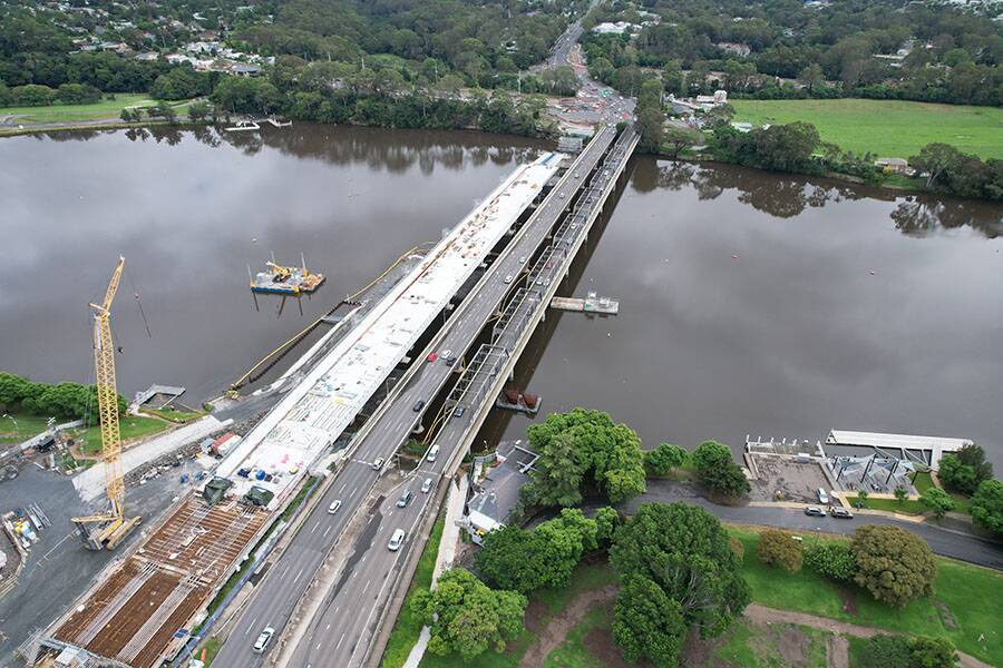 IMPRESSIVE: The new $342 million Nowra bridge looking north. Image: Transport for NSW