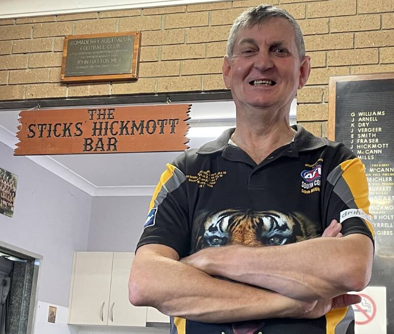 MEMORIES: Longtime Bomaderry club member, treasurer and life member Neville Sticks Hickmott in the clubhouse near the bar named in his honour.