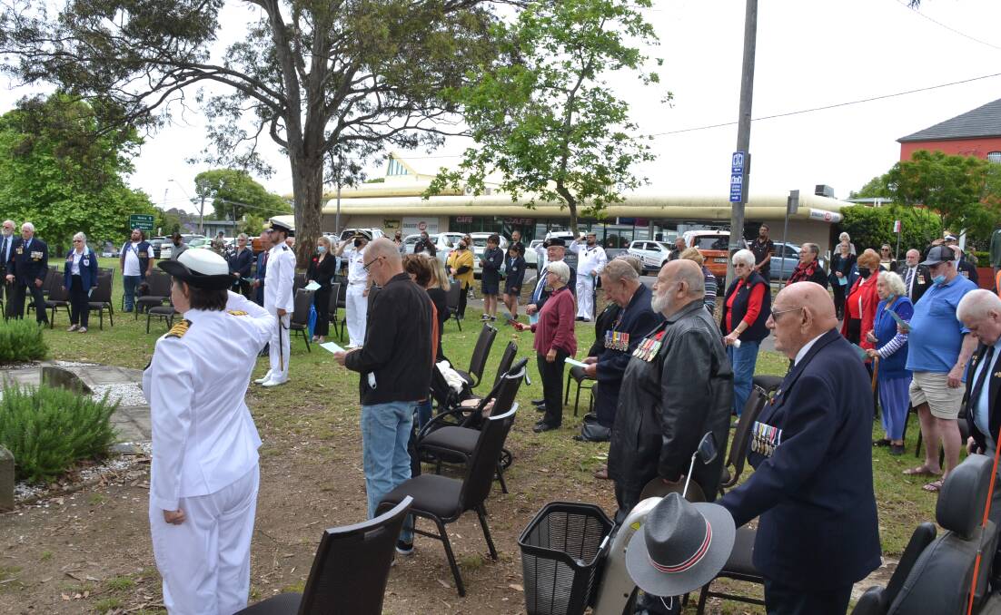 WE WILL REMEMBER THEM: A large crowd gathered for the 2021 Remembrance Day service at Walsh Park in Bomaderry.
