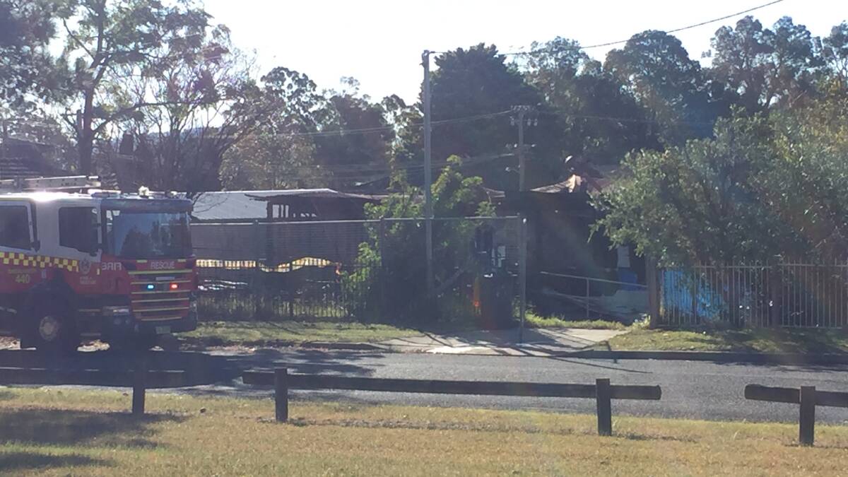 The home in Hobart Street has been totally destroyed. Photo: Zoe Cartwright