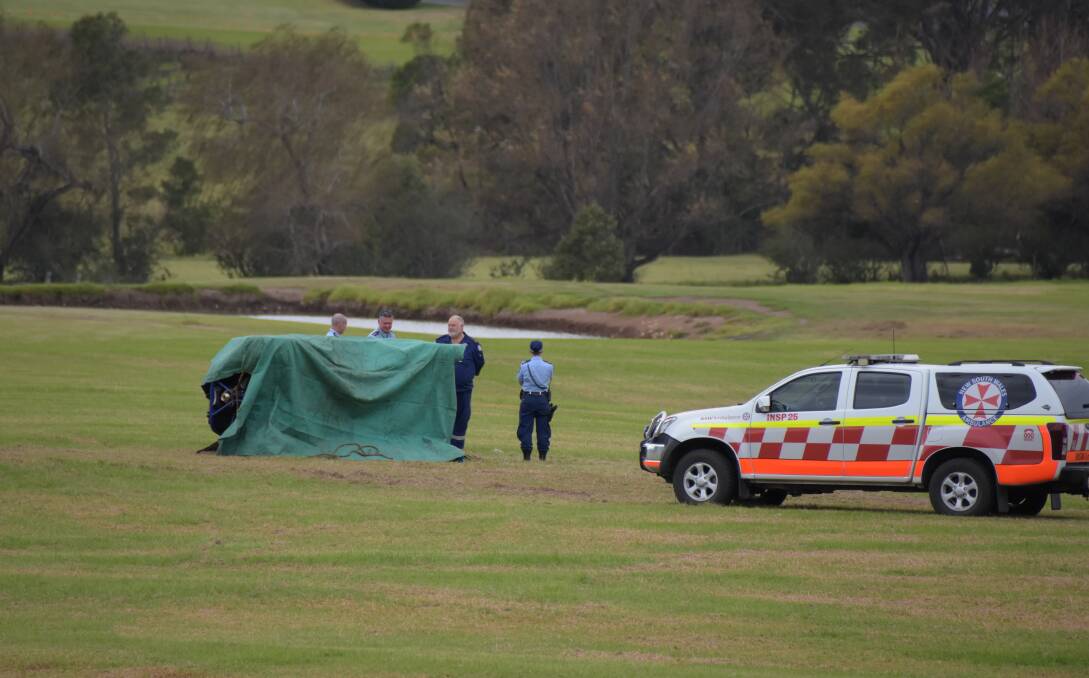 TRAGIC SCENE: A 10-year-old boy has been killed after an all-terrain vehicle rolled at Meroo Meadow.
