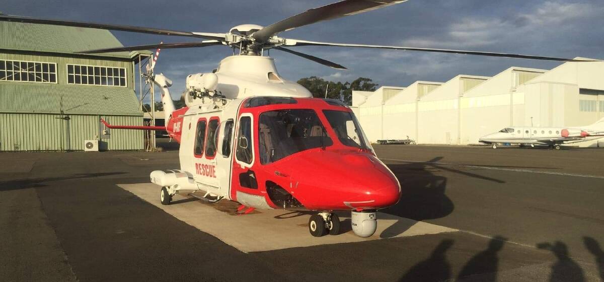 ASSISTANCE: CHC Helicopters' AW139 helicopter, which is based at HMAS Albatross, providing Aviation Emergency Response, including specific search and rescue capabilities for the RAN's Nowra helicopter fleets. Image: CHC Helicopters