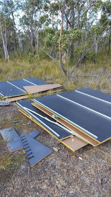 Some of the items illegally dumped in bushland at Yerriyong west of Nowra. If you have any information contact Shoalhaven City Council Rangers on 4429 3433. Photos: Supplied