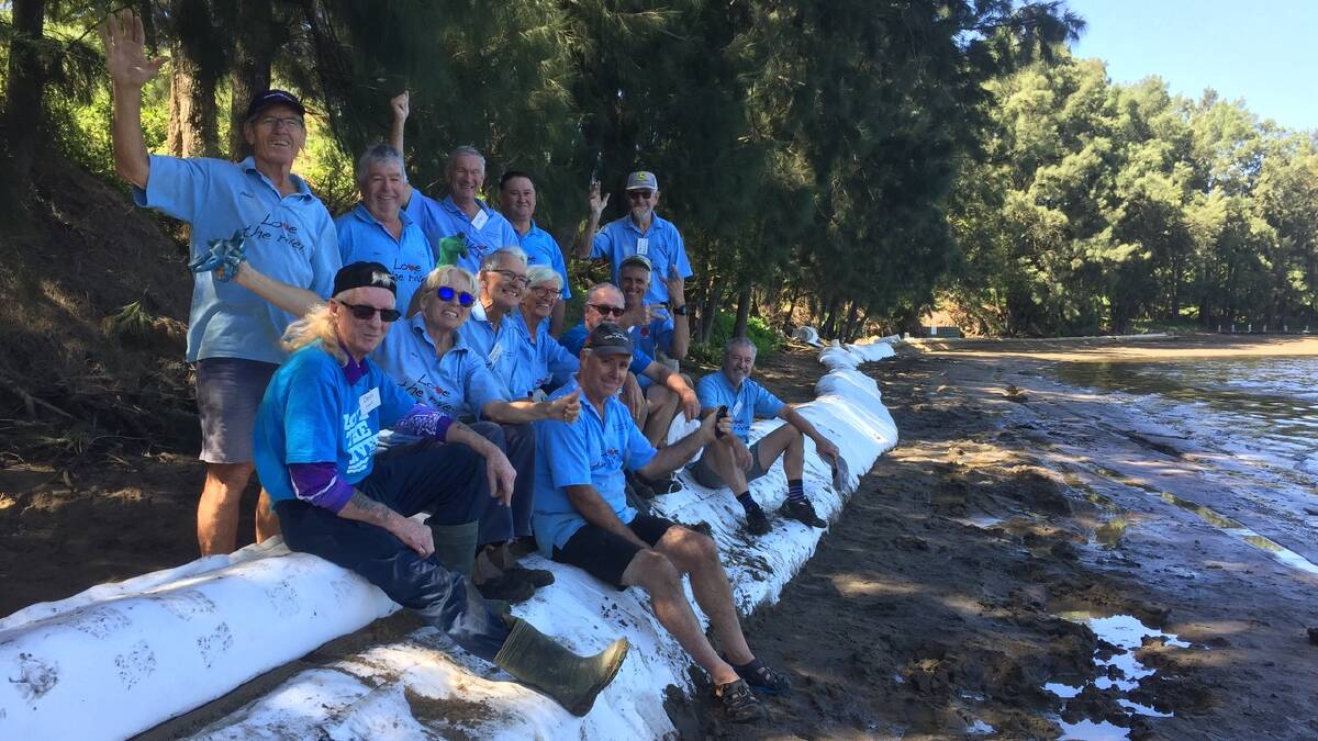 Peter Jirgens (far left back row) with his fellow Shoalhaven Riverwatch volunteers.