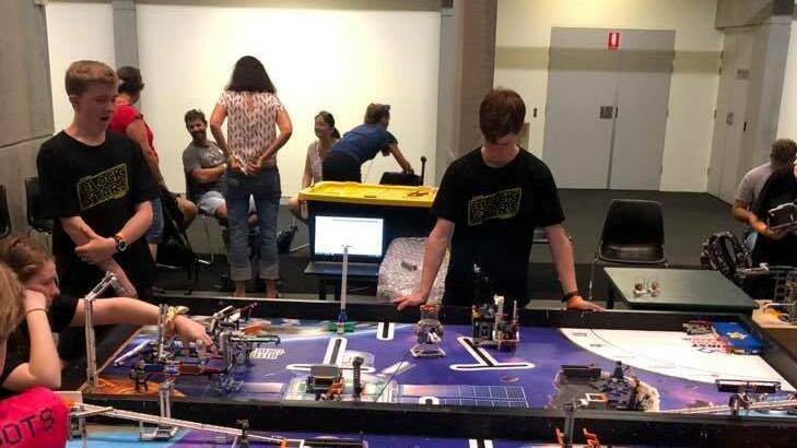  
Members of the Shoalhaven-based The Blockstars in action at the Australian National First LEGO League (FLL) tournament.
