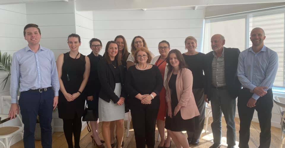 VISIT: Shoalhaven and District Law Society members with Law Society of NSW CEO Sonja Stewart (fourth from left back row) and president Juliana Warner (centre front row) during their visit to the Shoalhaven.