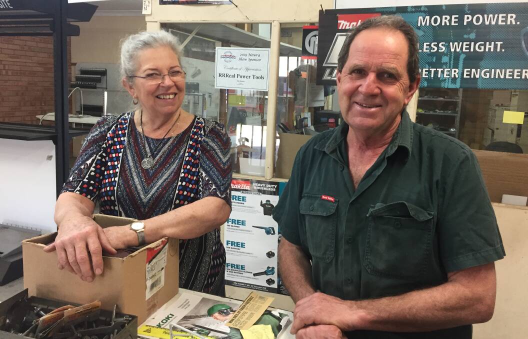 GREAT TIMES: Ruth and Ron McKinnon have closed their South Nowra business RRReal Power Tools after 46 years.
