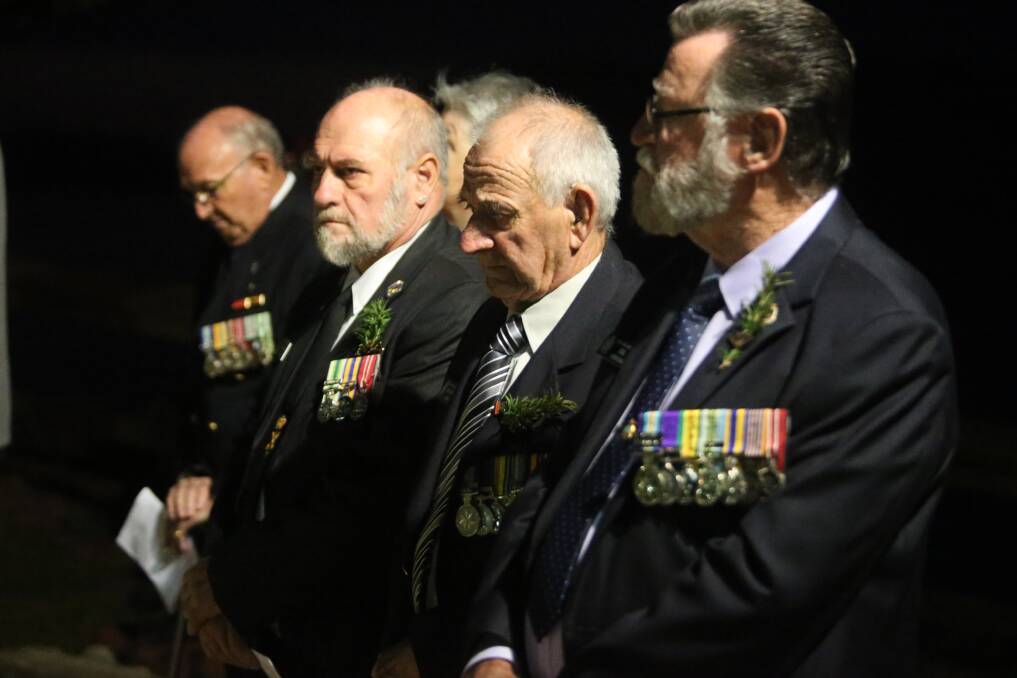 Veterans at last year's Greenwell Point Anzac Day dawn service.