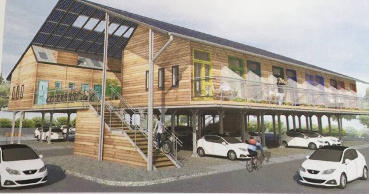 Concept designs of the two-storey $5 million Nowra Veterans' Wellbeing Centre, which will have lower level undercroft car parking, a lift to the top level as well as access from street level.