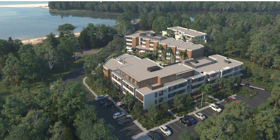 PROPOSAL: An application for an $32 million motel and residential apartment building complex has been lodged for Moona Street, Huskisson. Image: PDC Planners