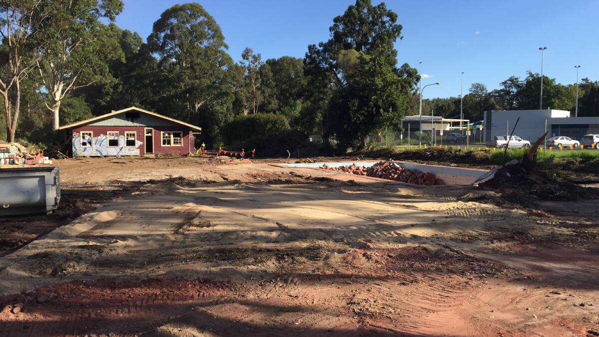 The former Riverhaven Motel, restaurant area and heated pool have been demolished.
