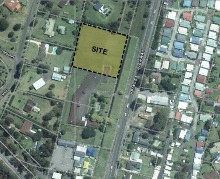 The proposed development is located at 269 Princes Highway, Bomaderry, just north of the current Shell service station.
