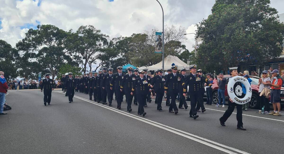 BIG CROWDS: The Huskisson RSL Sub-Branch Anzac Day march and service at Voyager Park attracted huge crowds. Photos: Hayley Byrne