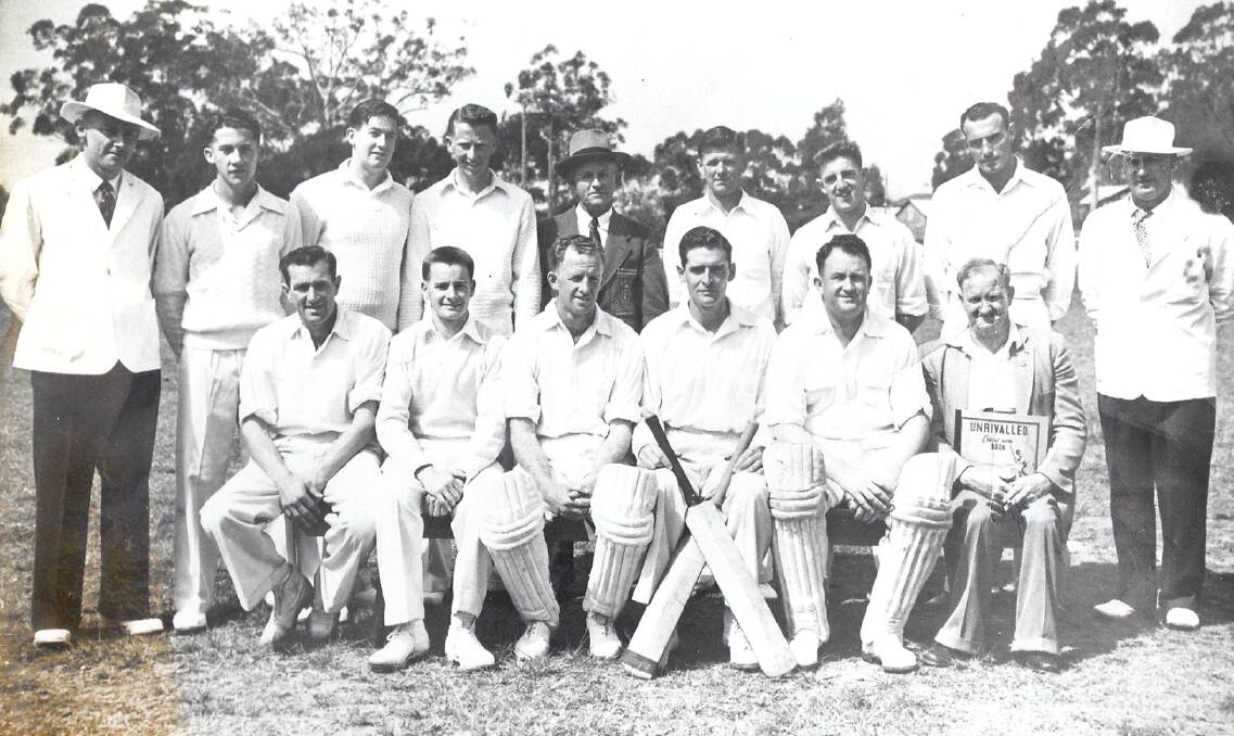 REP TEAM: Greg Watts (third from left front row) with the Shoalhaven team that played the State XI in 1961