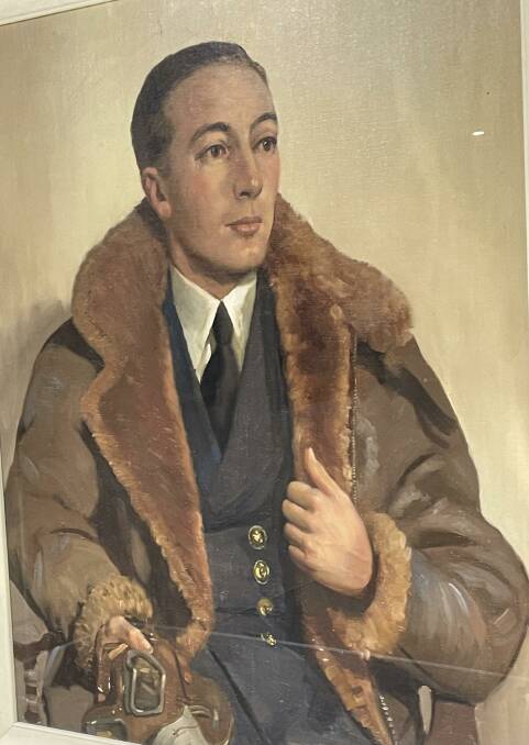 YOUNG FLYER: Lieutenant Keith Clarkson's portrait by renowned military artist William 'Will' Longstaff.