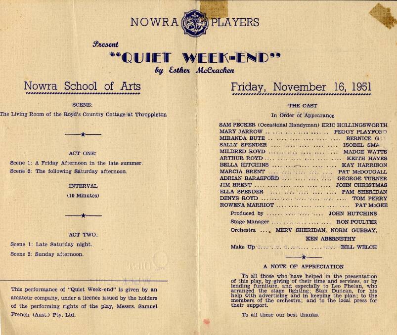 Nowra Players' productions through the years.