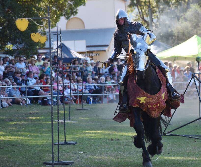 
RETURN: The Knights are back this Saturday for the Berry Celtic Festival - hear the thunder of hooves and the clashing of lances, as the Knights do battle on horseback.
