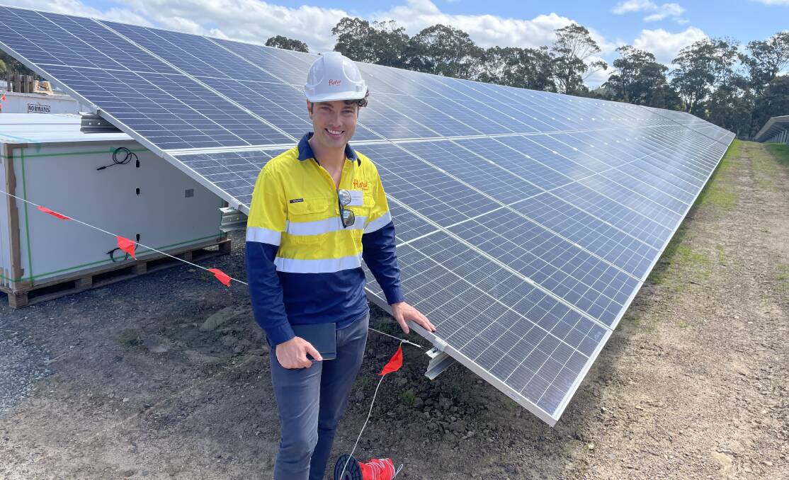 NEW BABY: Flow Power Chief Operating Officer Byron Serjeantson at the new Shoalhaven Community Solar Farm project at Nowra Hill.