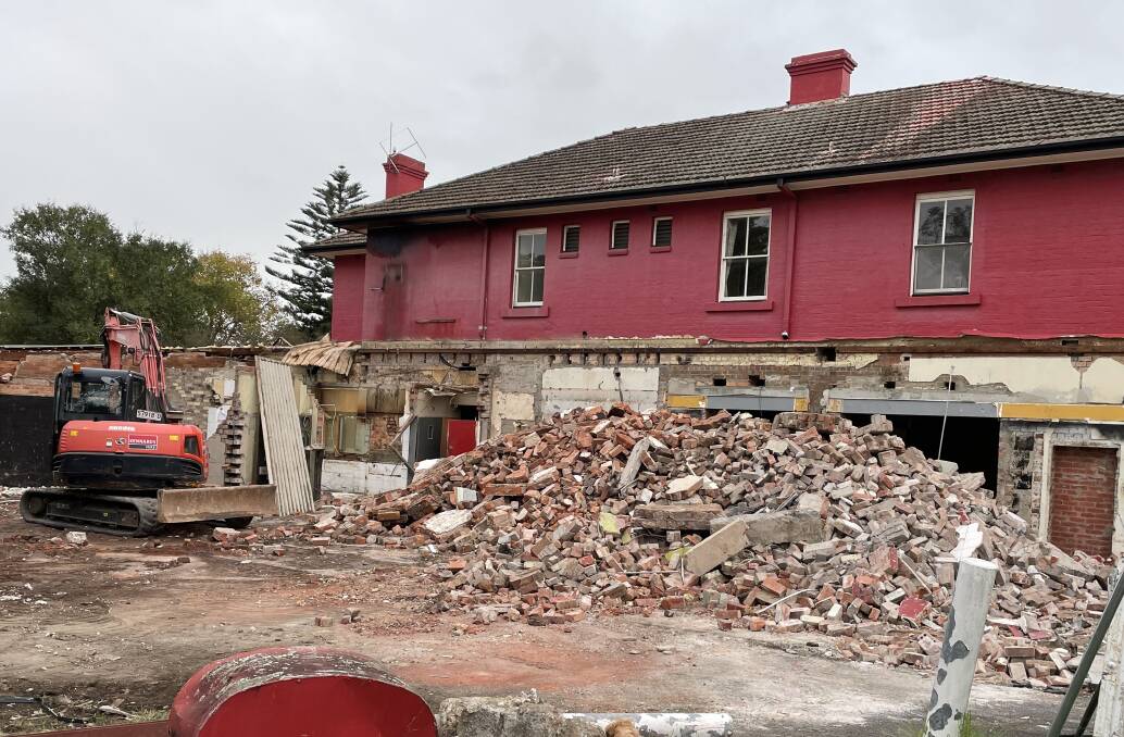 DEMOLITION SITE: A number of "uncharacteristic additions" to the original Bridge Tavern Hotel in Nowra (1887/1924) have been removed.