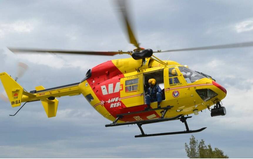 OPERATION: The Westpac Rescue Helicopter attended the scene off Currarong searching for a missing rock fisherman. File image.
