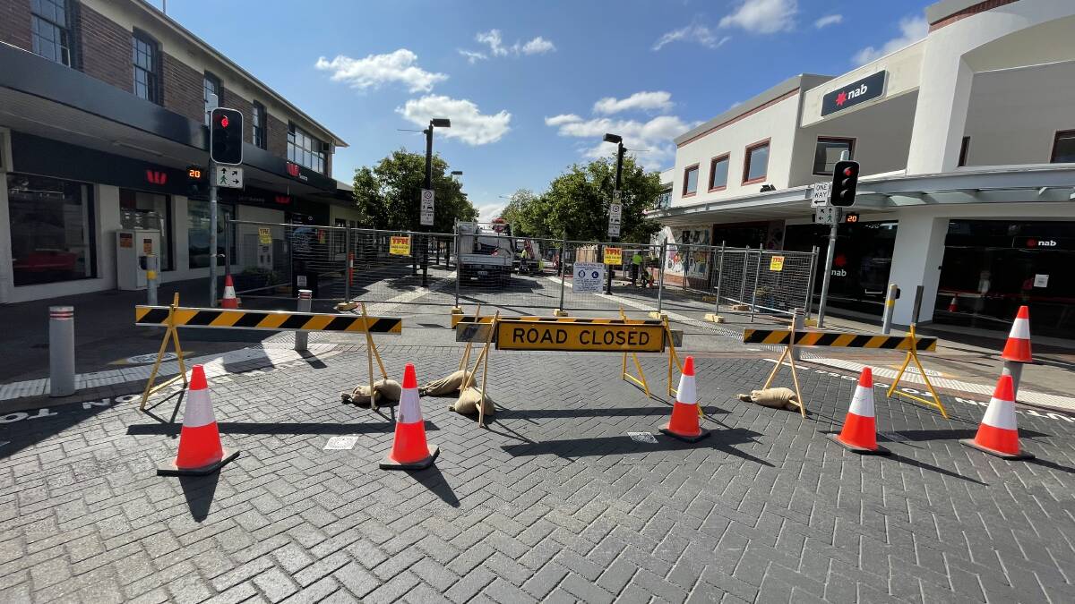 NO GO ZONE: Junction Court is closed to through vehicle traffic for the next three months while it undergoes a $935,000 makeover. Pedestrian access is still available.