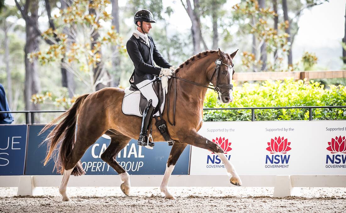 DRESSAGE BY THE SEA: Horses and riders as one. 