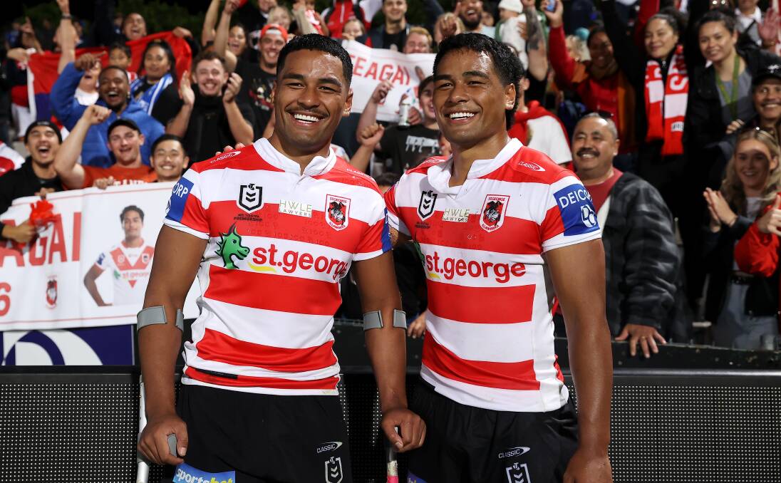 The Dragons recruitment strategy is aimed at "clearing the path" for the likes of Mat and Max Feagai. Photo: Mark Kolbe
