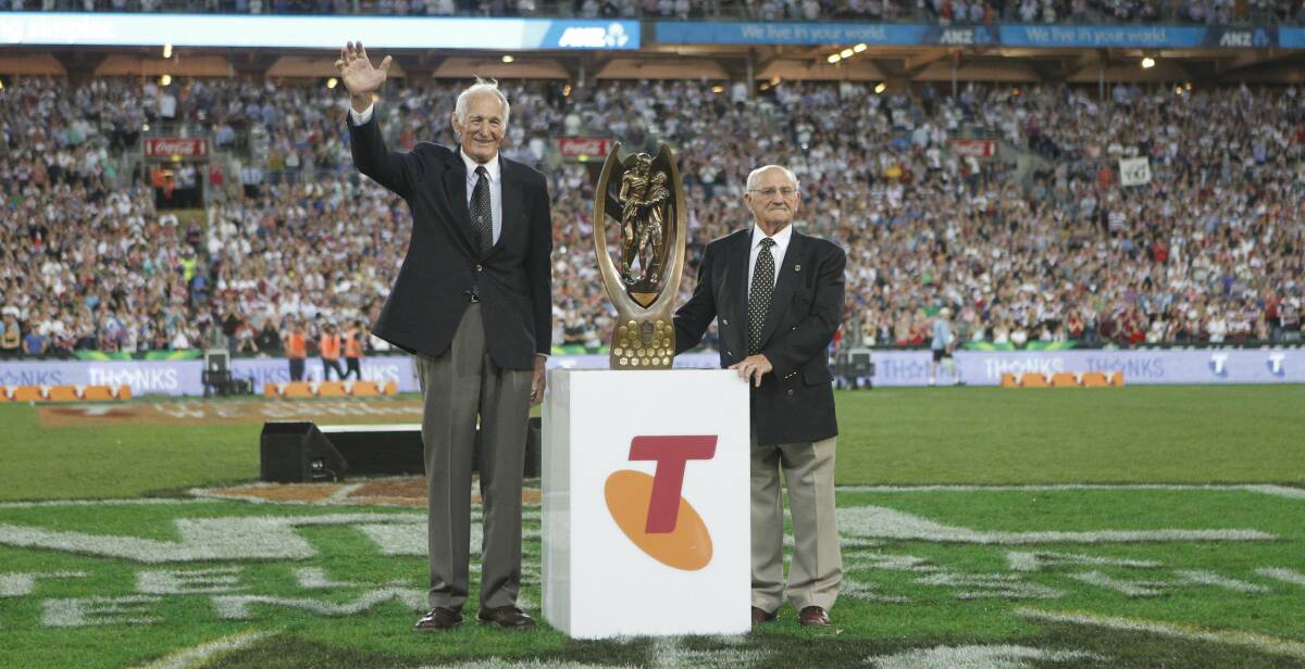 Rugby league has sadly lost both of its 'Gladiators' after Norm Provan (left) passed away on Wednesday night. Photo: Jonathan Carroll
