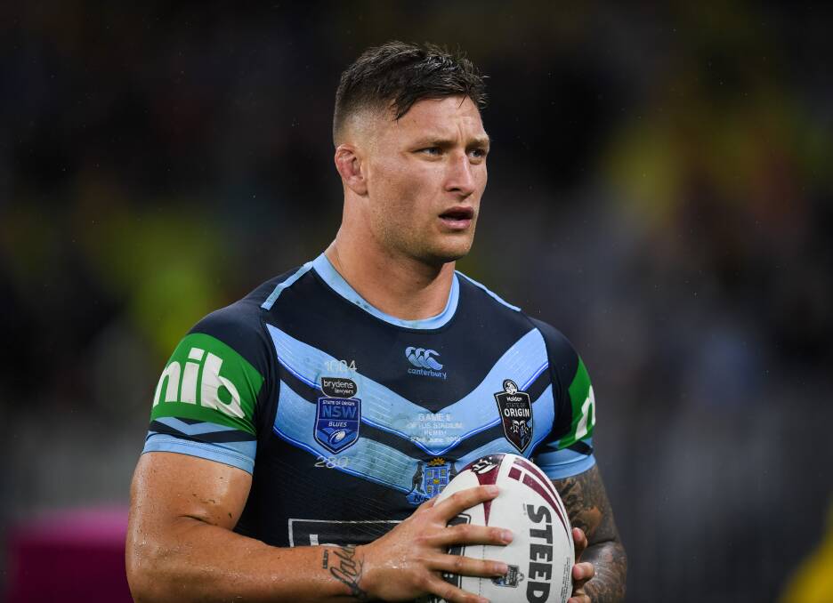 BITTER PILL: A controversial judiciary charge could rule Tariq Sims out of the Origin decider. Photo: NRL Photos