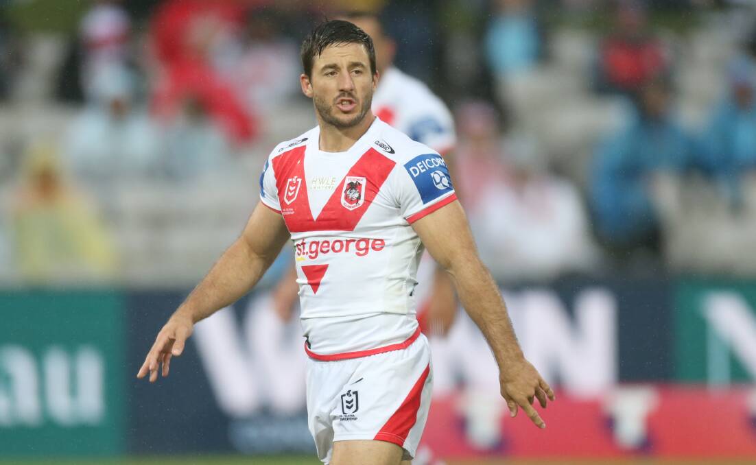 Dragons captain Ben Hunt will be out for a month after suffering a fractured arm. Photo: Adam McLean