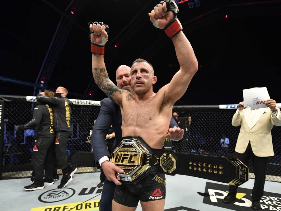 Alex Volkanovski retained his UFC title with a split-decision win over Max Holloway on Sunday. Photo: UFC