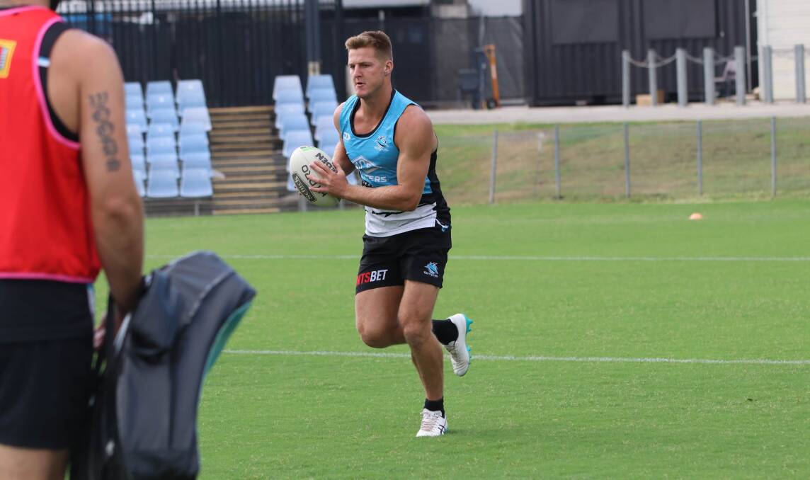 Narooma's Teig Wilton will make his NRL debut this weekend, named on the bench for the Cronulla-Sutherland Sharks. Photo: Sharks Media.