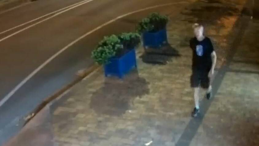 Stabbing victim: Homicide detectives have released CCTV of Michael Kerr before he was fatally stabbed and also video of a person of interest. Photo: Video still.