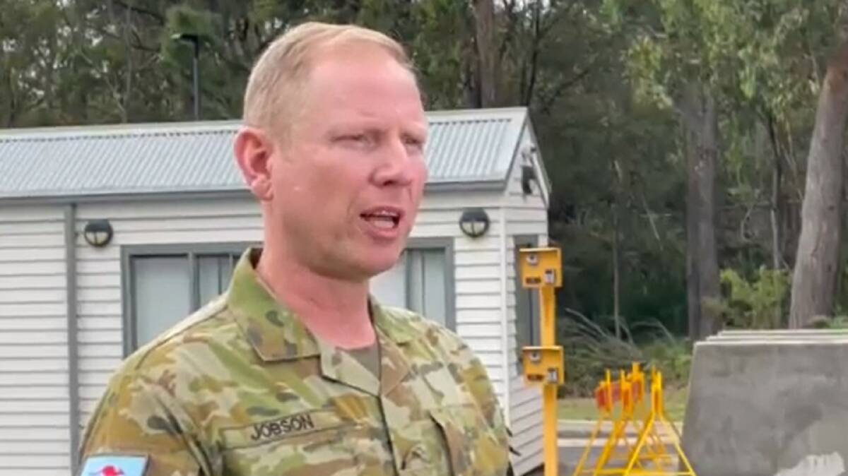 Major General Stephen Jobson told press the professionalism of four air crew played "a very large part" in the safety of 10 personnel who were onboard a helicopter that had to ditch into water at Jervis Bay. Screen capture. 