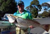 Steven Morley of Kianga near Narooma got his first mulloway, also known as a jewfish, on Friday fishing in the Tuross River. 