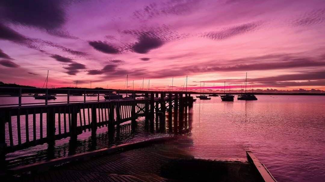 Sailors' warning? This stunning image of Callala Bay at sunrise was captured by Lisa Quinn. 