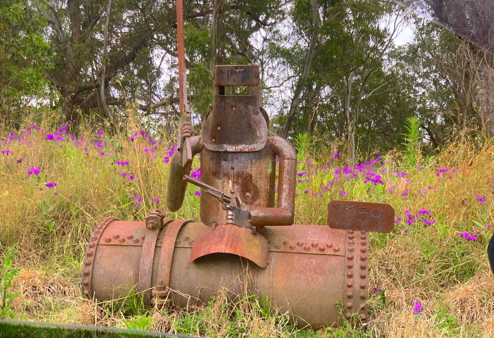 Ned Kelly-inspired sculpture on the Princes Highway between Wolumla and Bega in the area known as 'Frogs Hollow'. Picture by Tim the Yowie Man