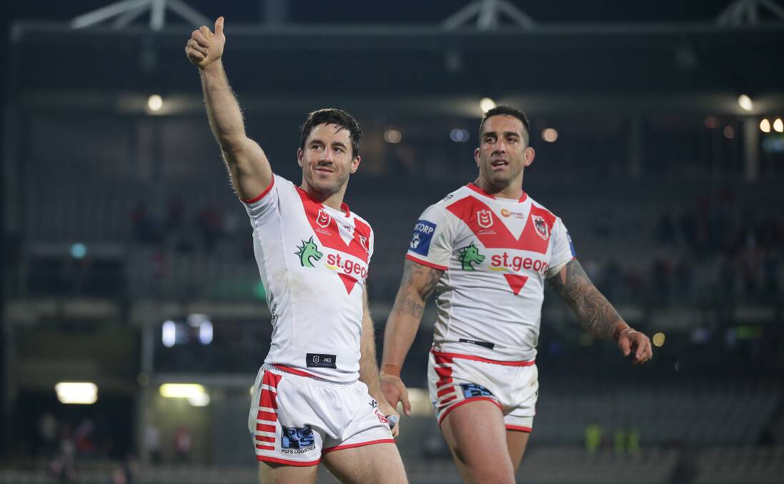 Ben Hunt (left) will captain the Dragons. Picture: Matt King/Getty Images