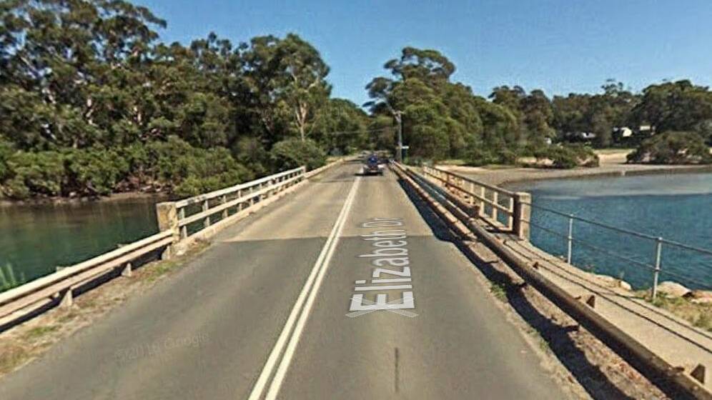  The old bridge over Moona Moona Creek. A new pedestrian bridge would be a lot safer. Photo: Google Maps