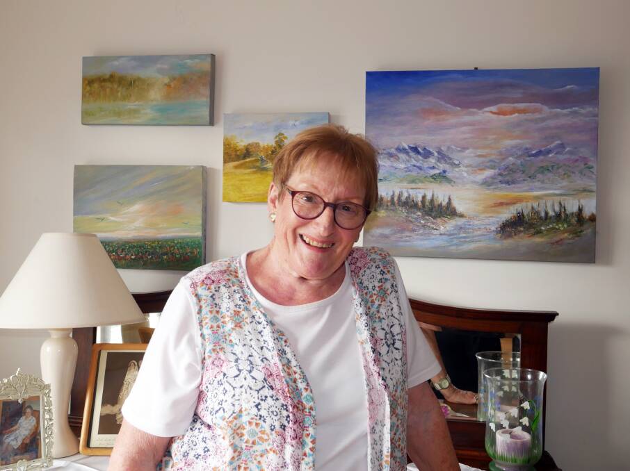 Sharing a love of art: A trained nurse and talented oil painter, Judy volunteers her time to run an art group at a local retirement village. She invites residents to express their creativity through painting, colouring and drawing.