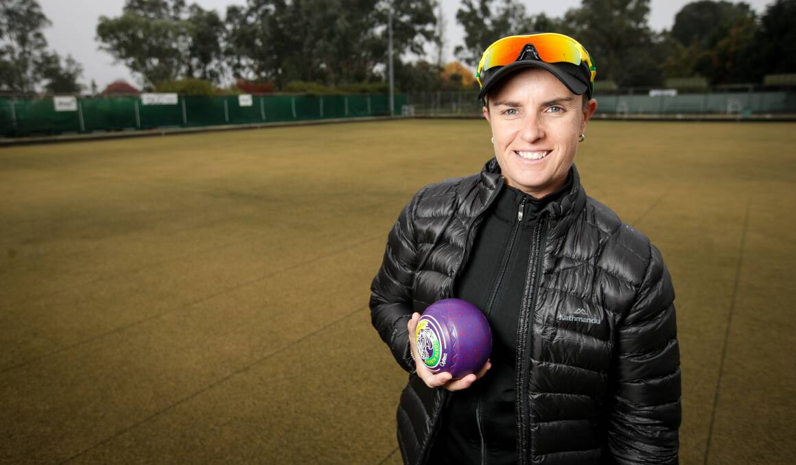 CHAMPION: Karen Murphy made the trip to Albury to work with more than 50 of the region's female bowlers. Photo: JAMES WILTSHIRE