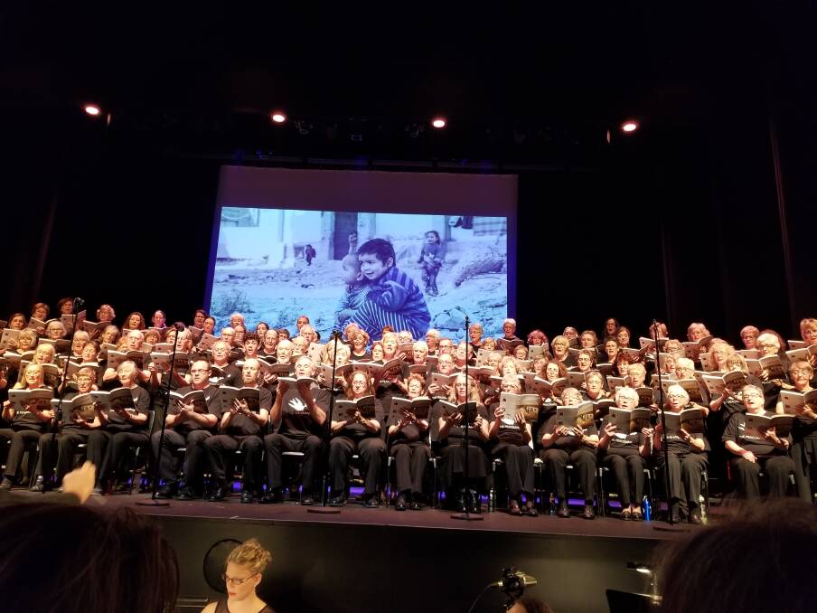 Big night: The Hastings Choristers performance at the Glasshouse in June. Photo: Colleen Smee