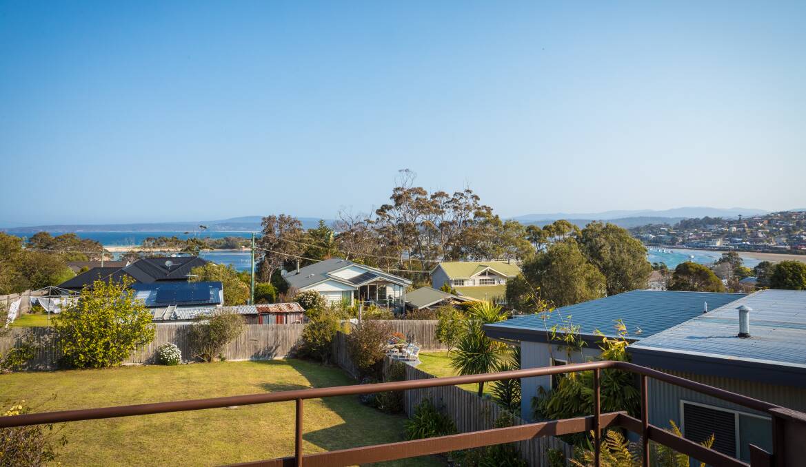 Open this week: This is the outlook from 48 Lakeview Ave Merimbula, which  you can inspect at 11am Saturday September 22. Contact Lance Musgrave of Merimbula Realty on 0405 686 816.