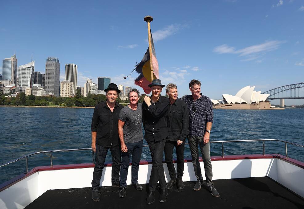 Midnight Oil at the announcement of their world tour, which will include Wollongong. 